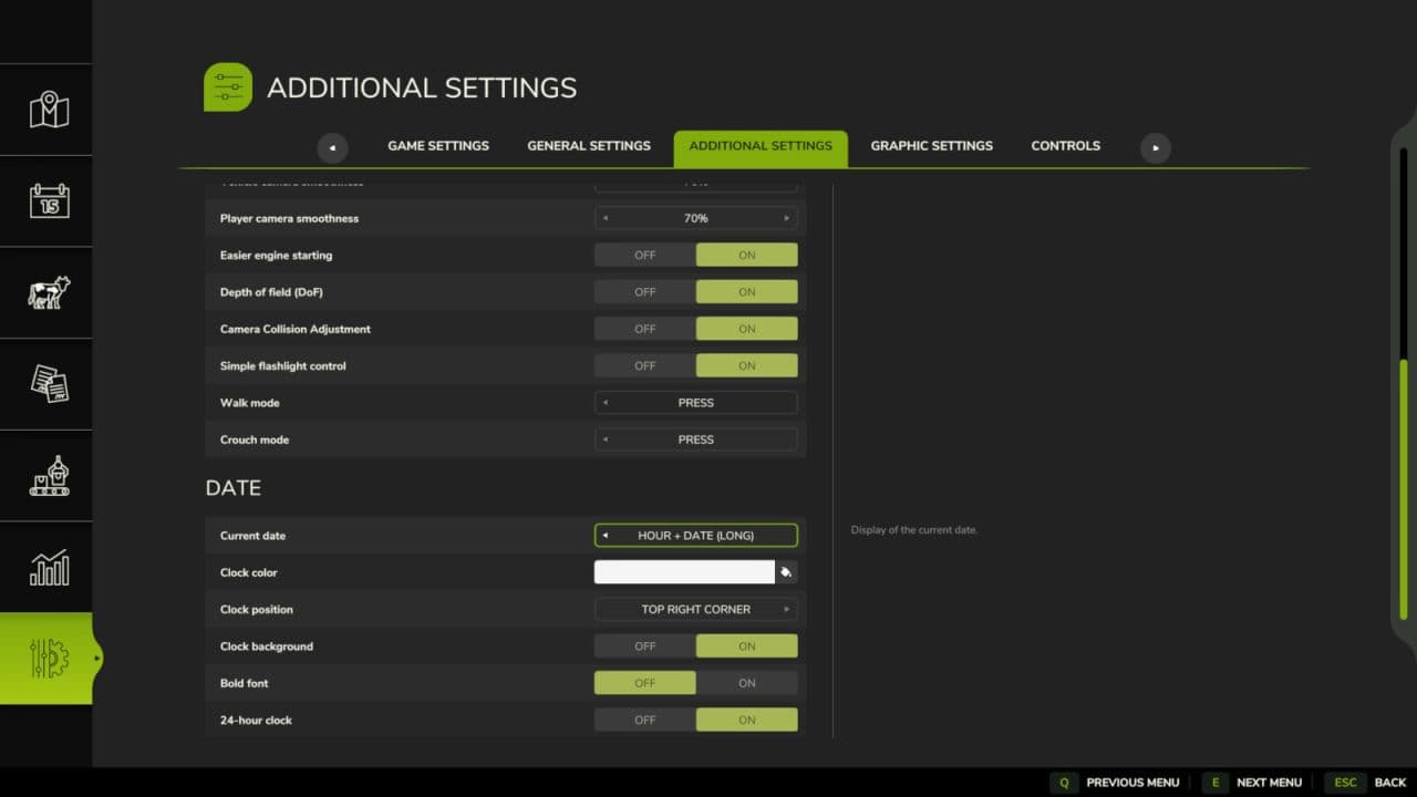 Additional Game Settings 3