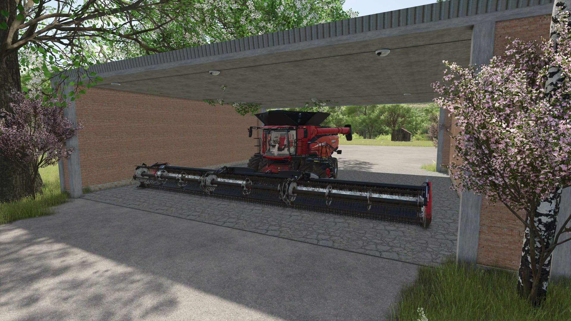 Harvester garage