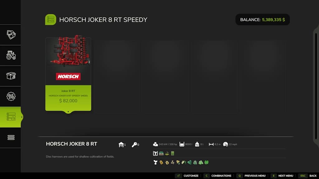 Horsch Joker 8 RT Speedy 4