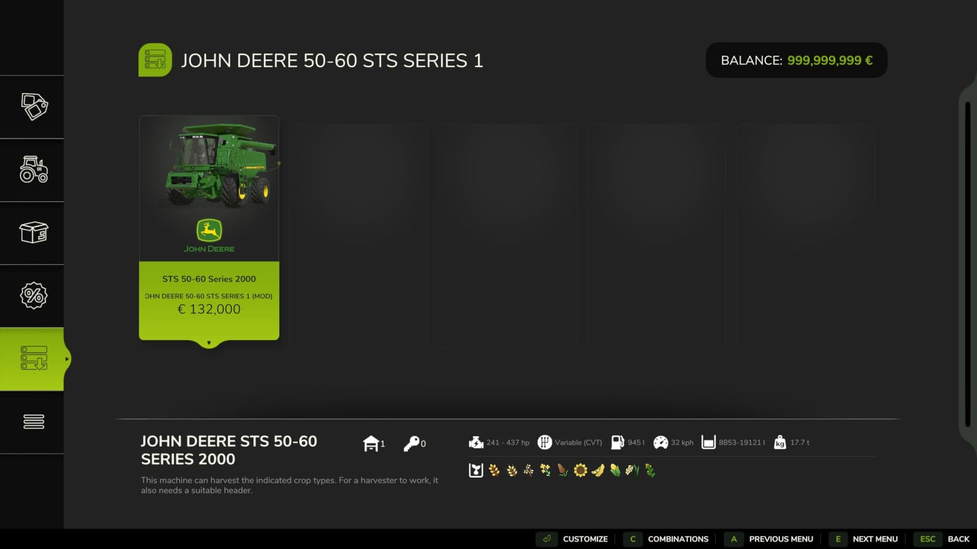 John Deere 50-60 Series STS
