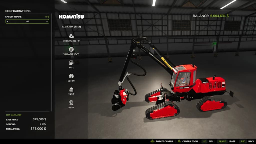Komatsu Harvester 911