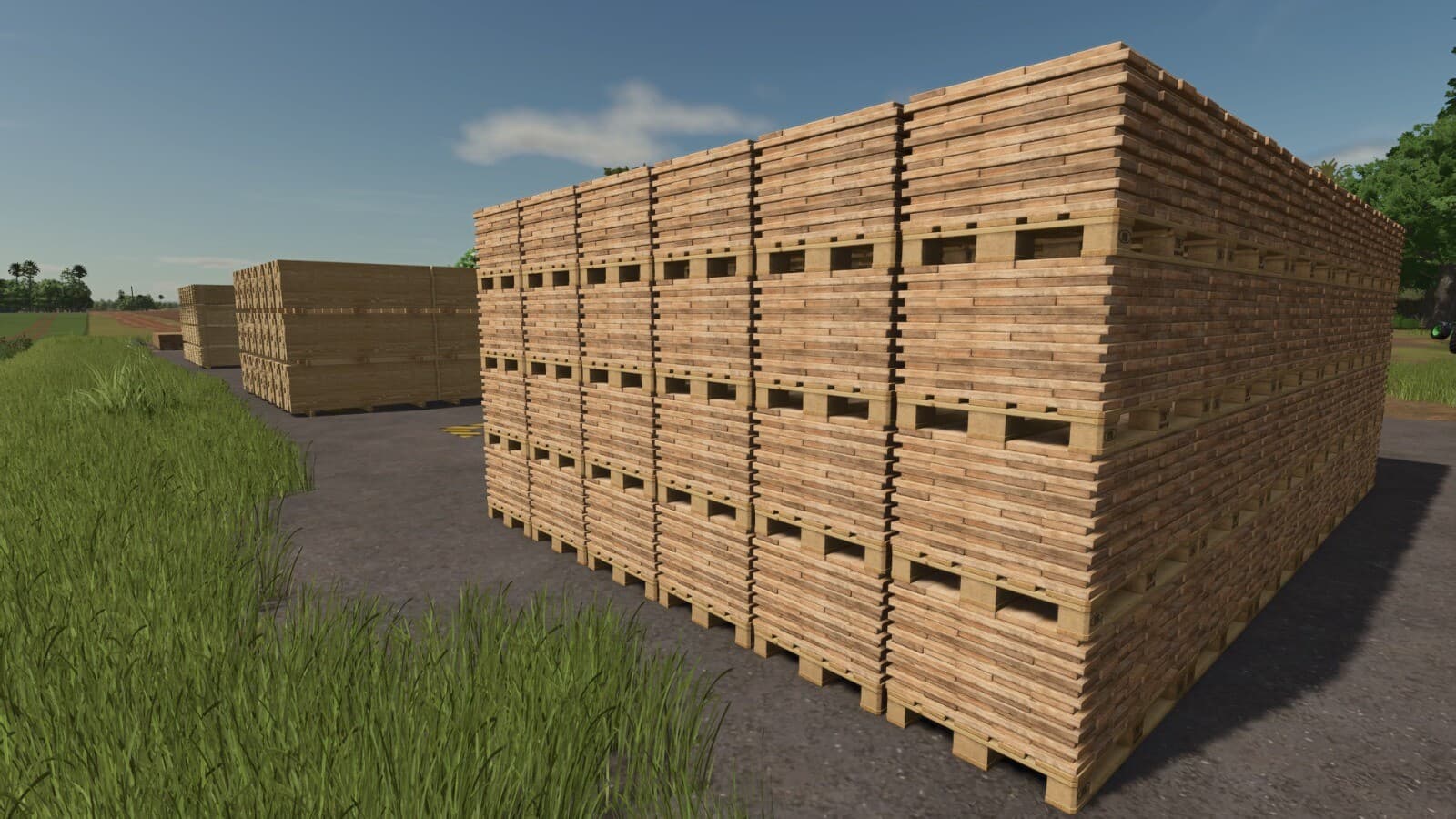 Storage For Pallets Of Boards, Planks, And Wooden Beams