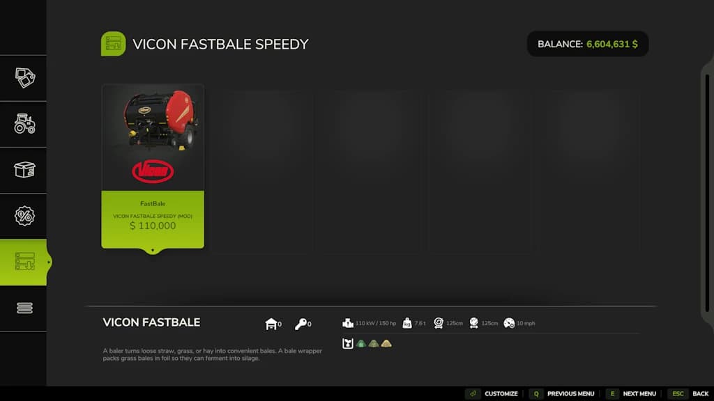 Vicon FastBale speedy 3