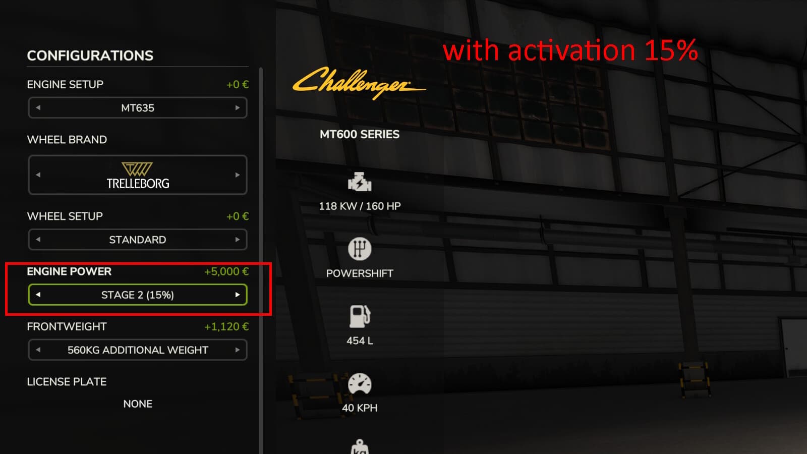 Adjustable Engine Power 3