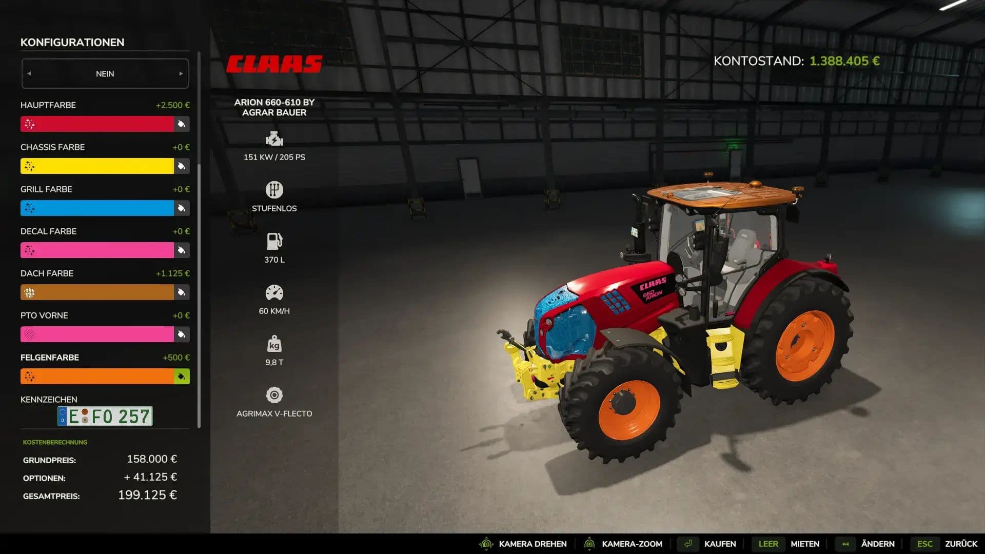 Claas Arion 600 + FL140 Multicolor 6