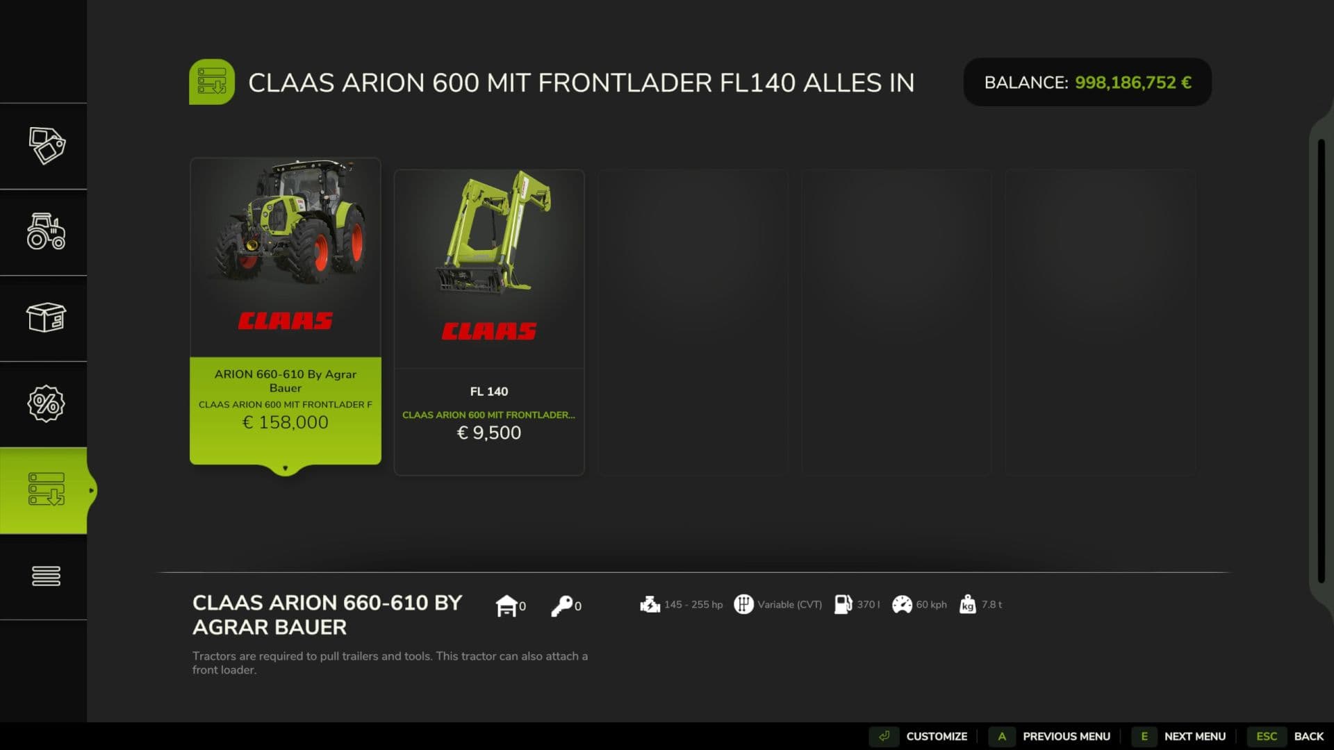 Claas Arion 600 + FL140 Multicolor 5