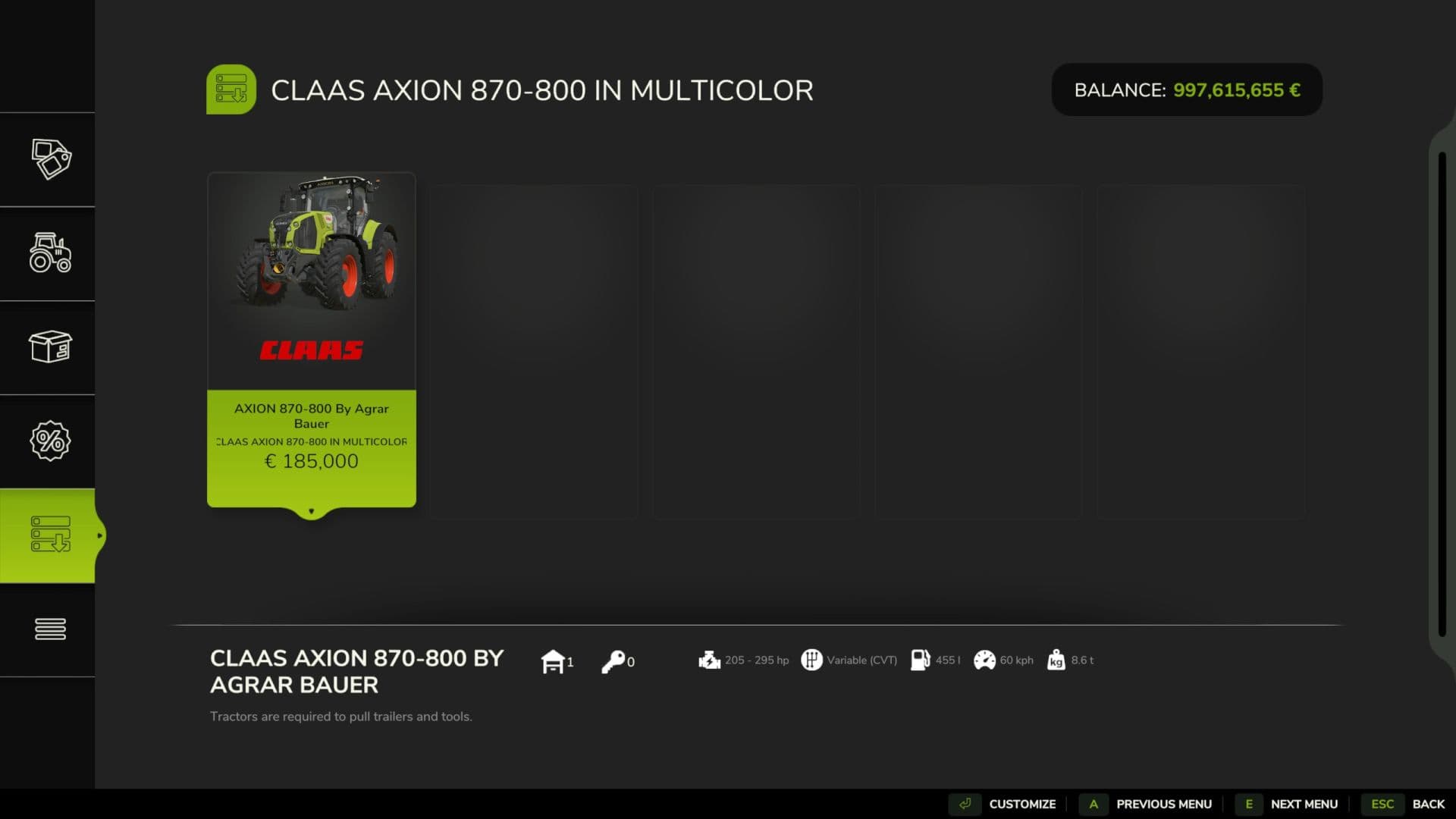 Claas Axion 800 Multicolor 4