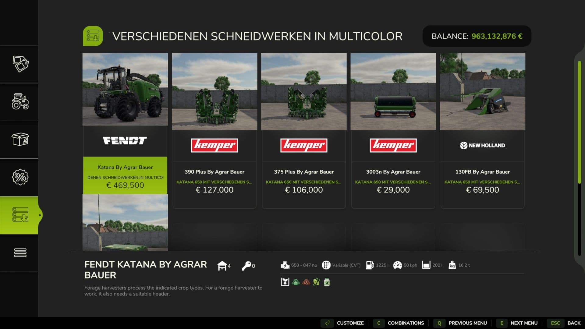 Fendt Katana Pack 3