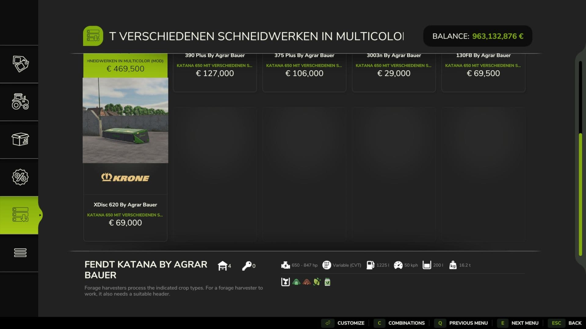 Fendt Katana Pack 2
