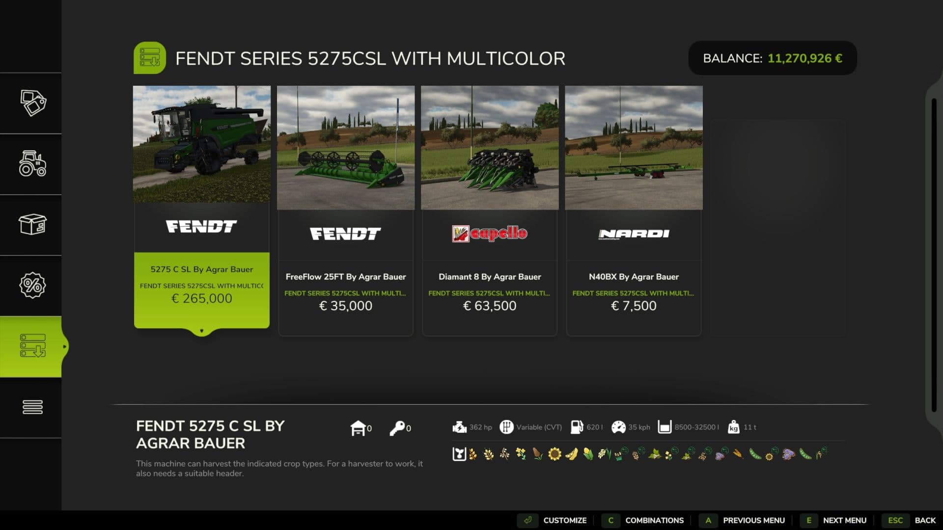 Fendt Series 5275 CSL 5