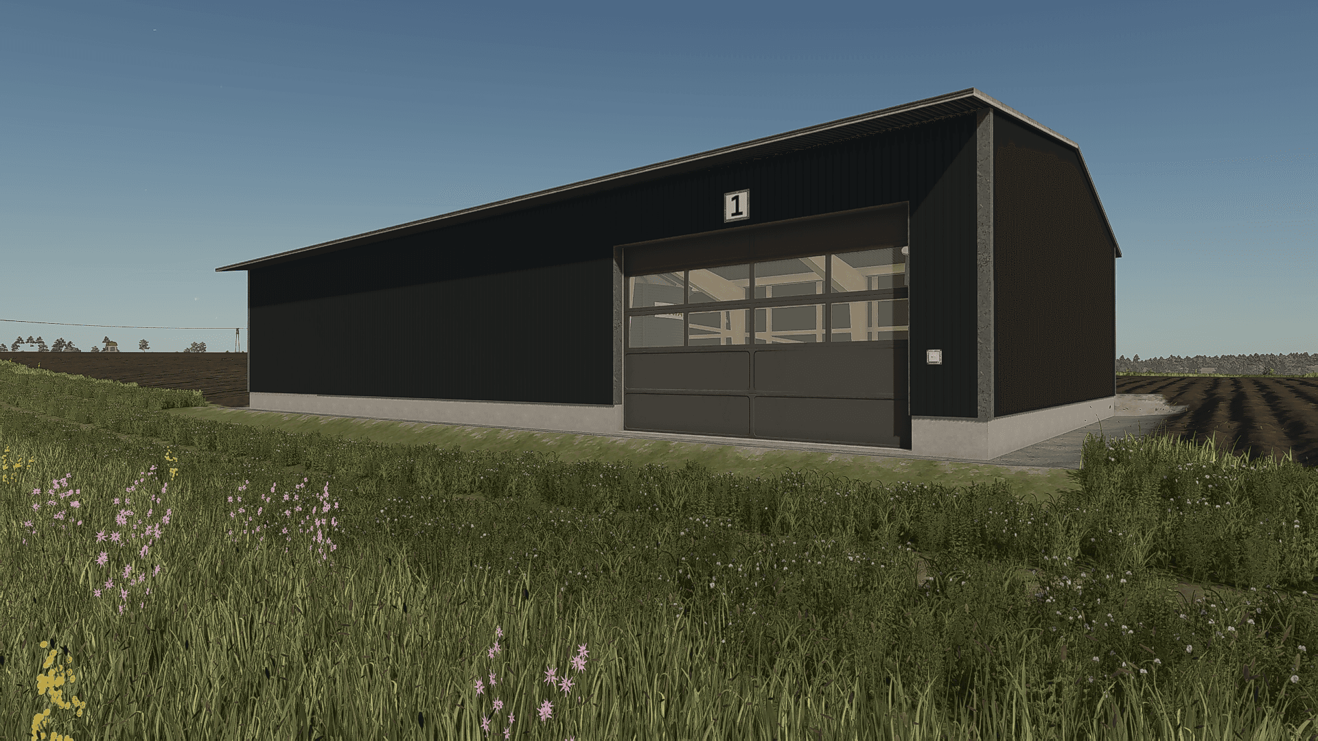 Hall with integrated silo