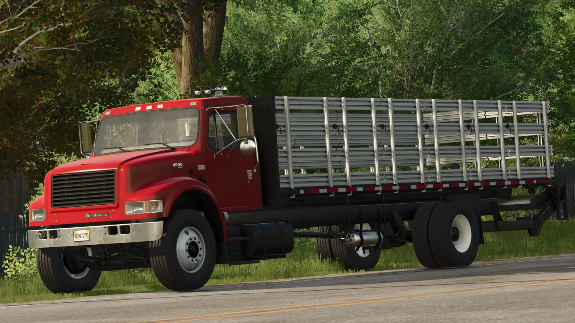 International 4900 Stakebed 4