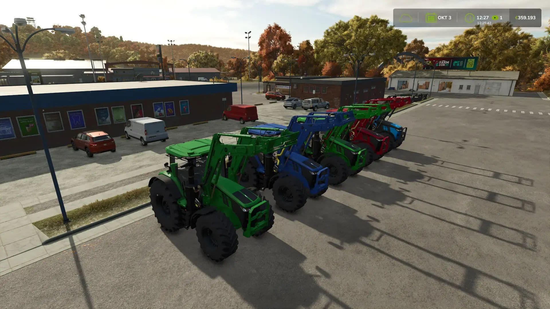John Deere 7R with front loader 6