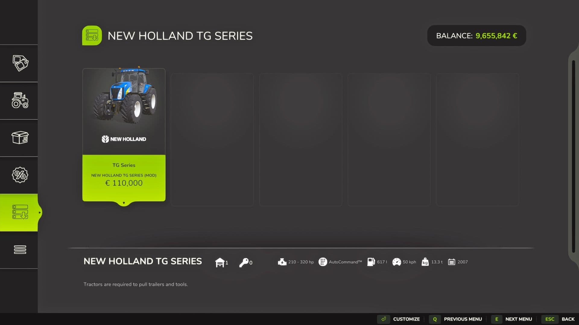 New Holland TG 2