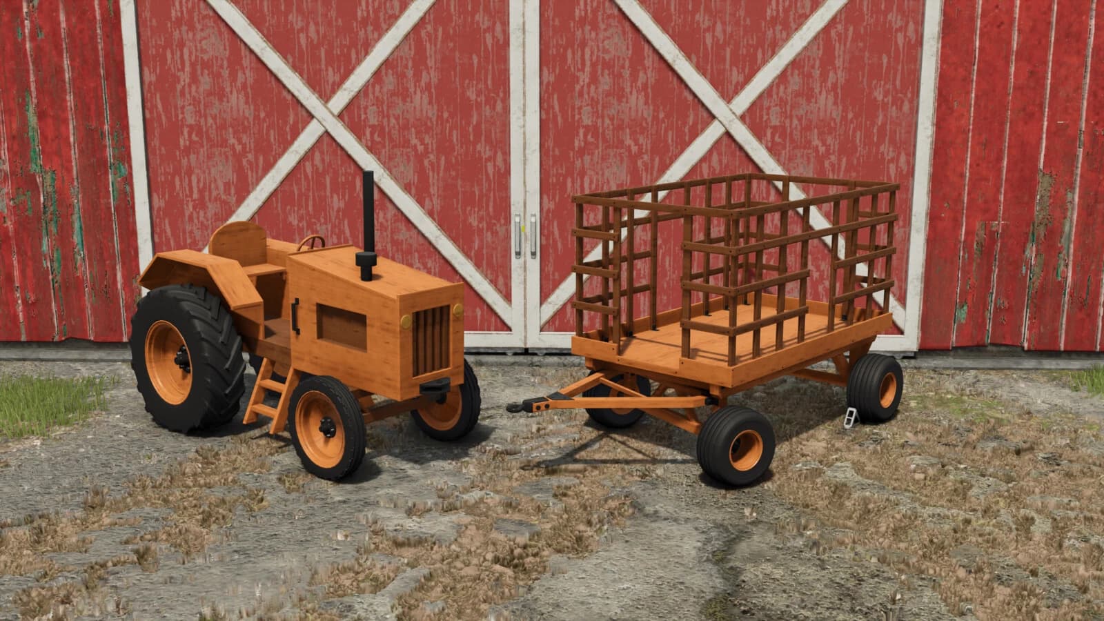 Wooden Tractor Set v1.0 3
