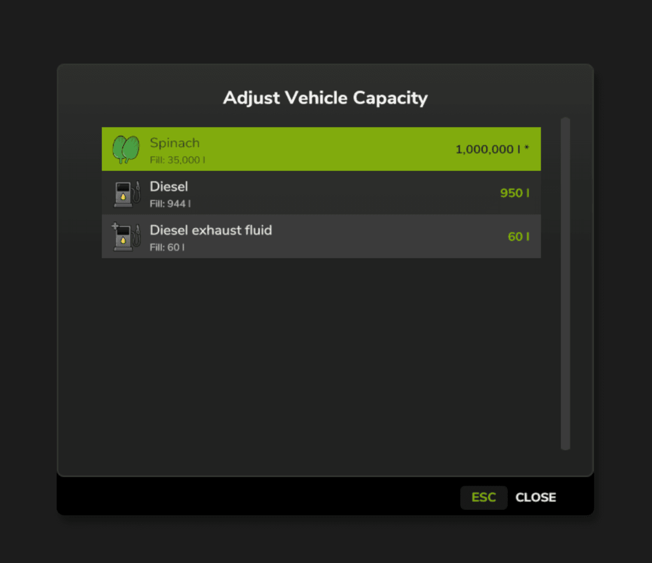 Adjust Storage Capacity 2