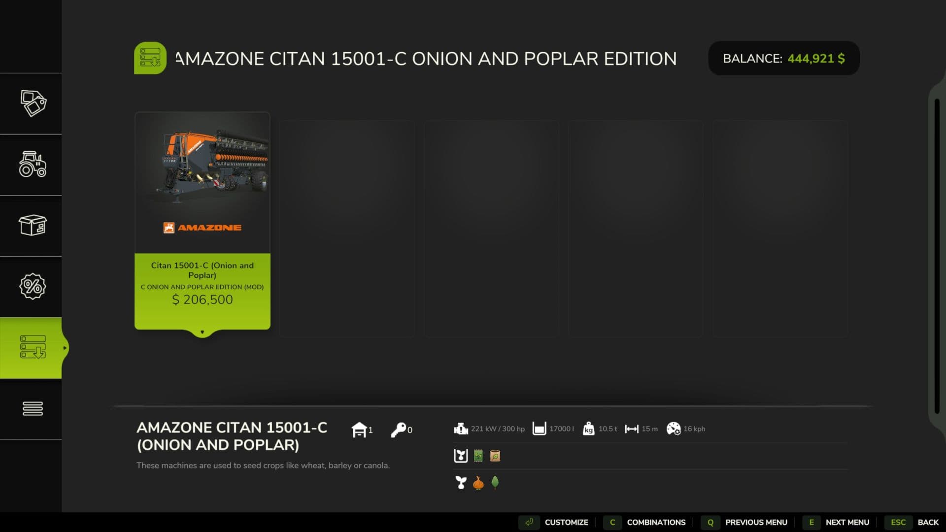 Amazone Citan 15001-C (Onion and Poplar Edition) 2