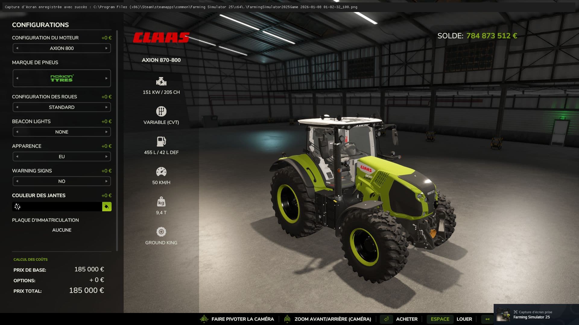Claas Axion 800 Series Edit 2
