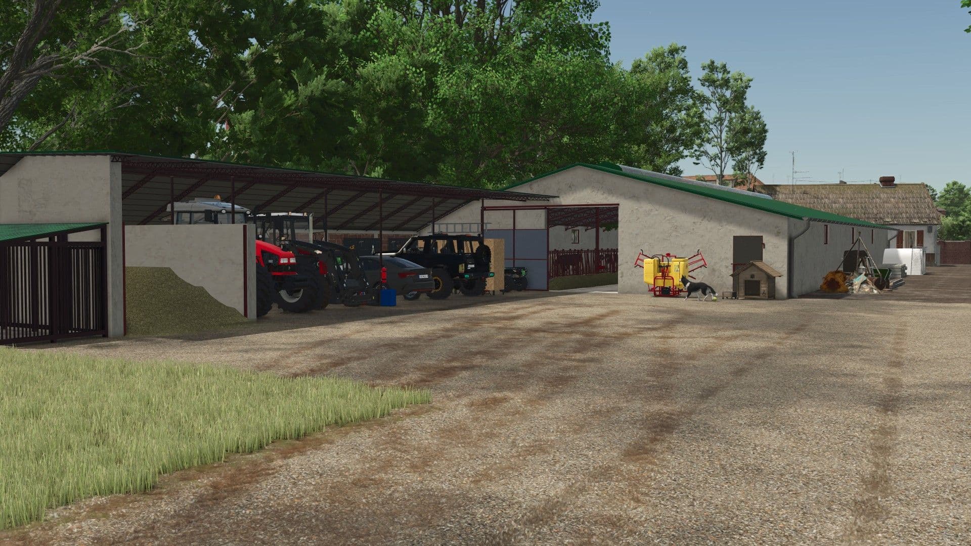 Cow Barn with shed