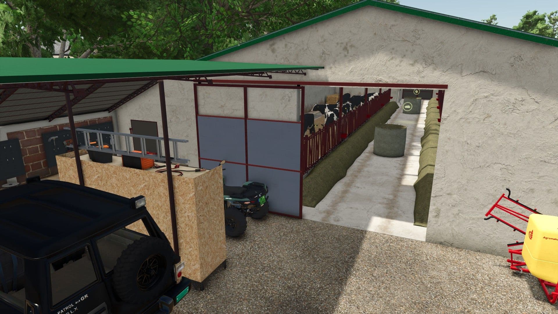Cow Barn with shed 4