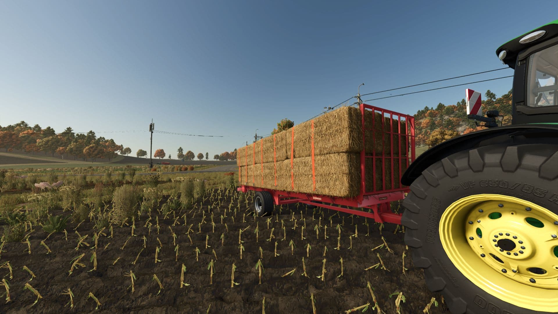 Old flatbed trailer La Campagne