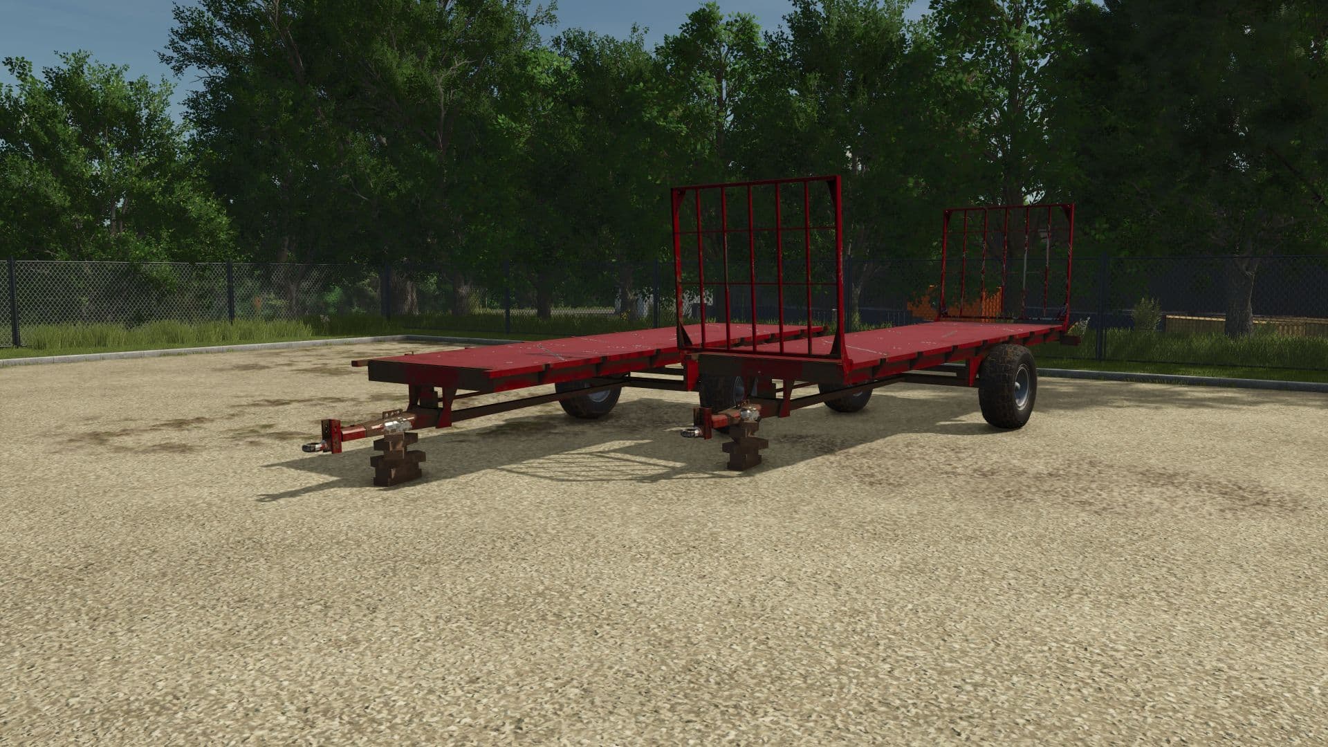 Old flatbed trailer