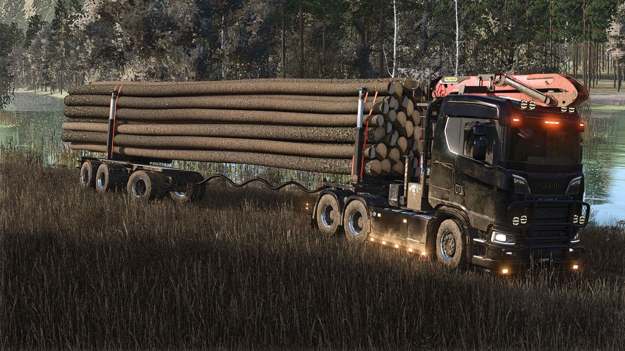 Truck Wood Trailers Pack 2