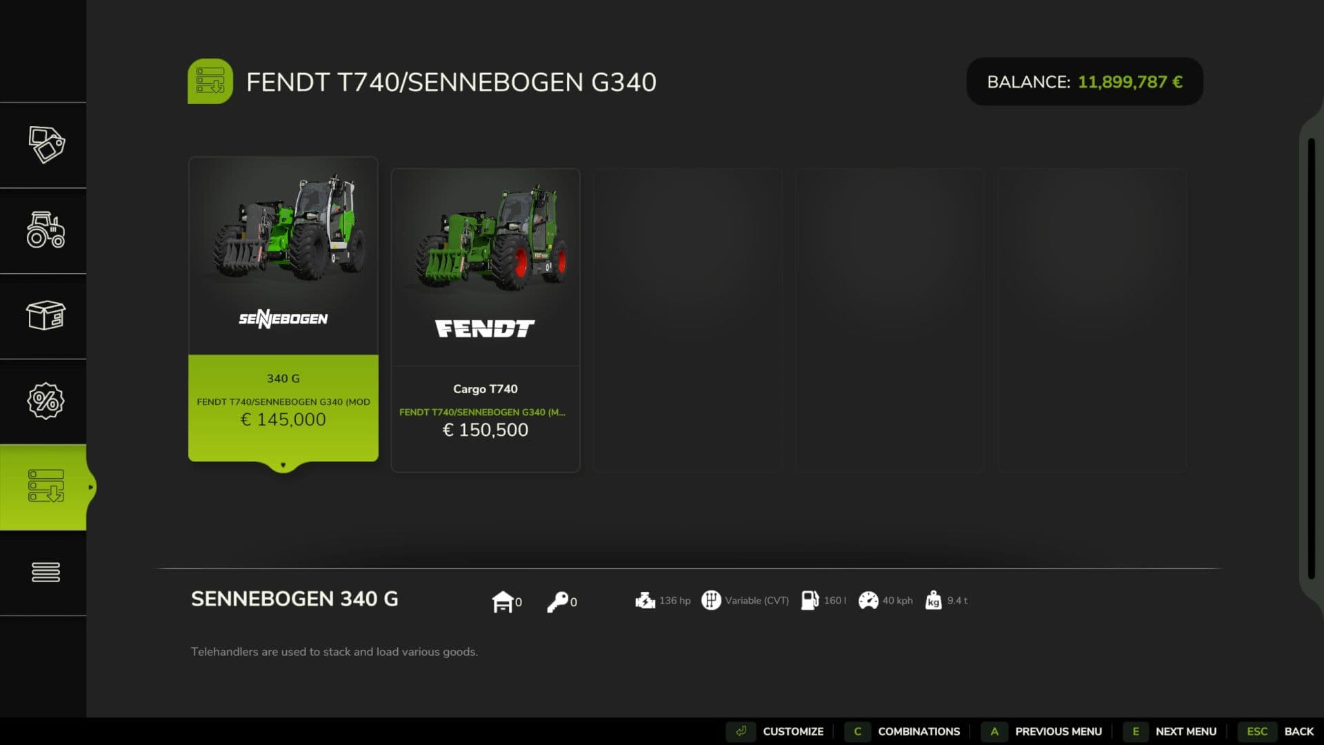 Fendt Cargo T740 / Sennebogen 340G 6