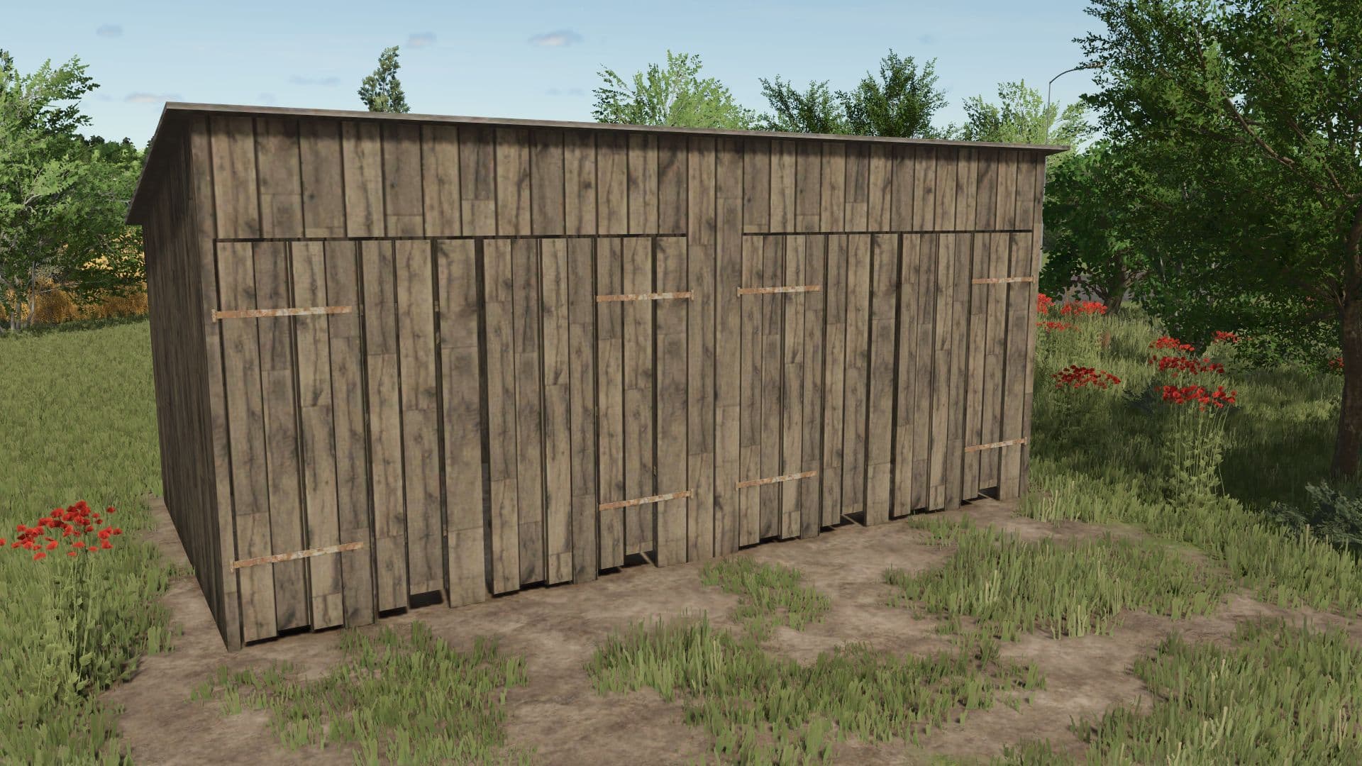 Old wooden garage