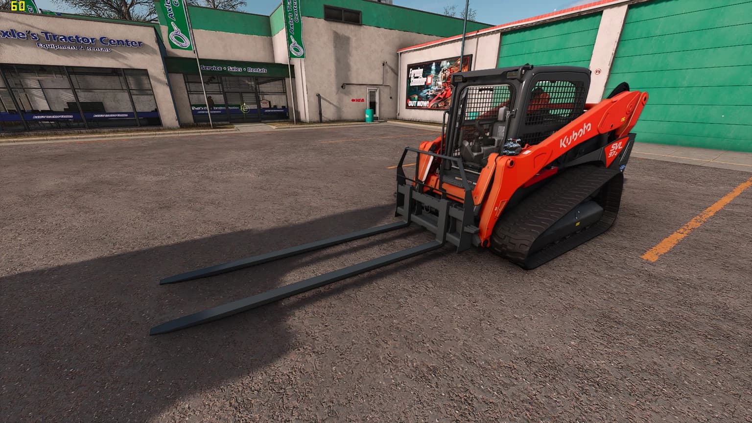 Pallet w Tension Belts & Long Pallet Forks 5