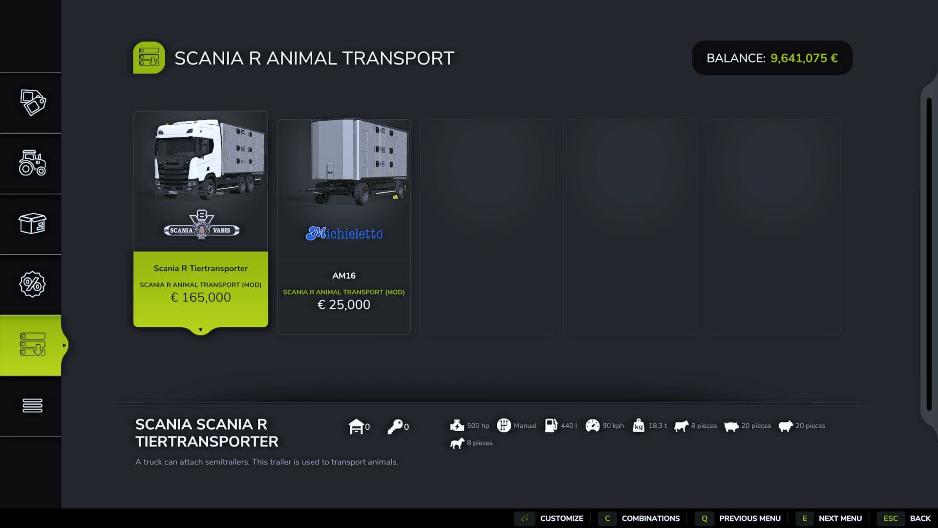 Scania R animal transport 4