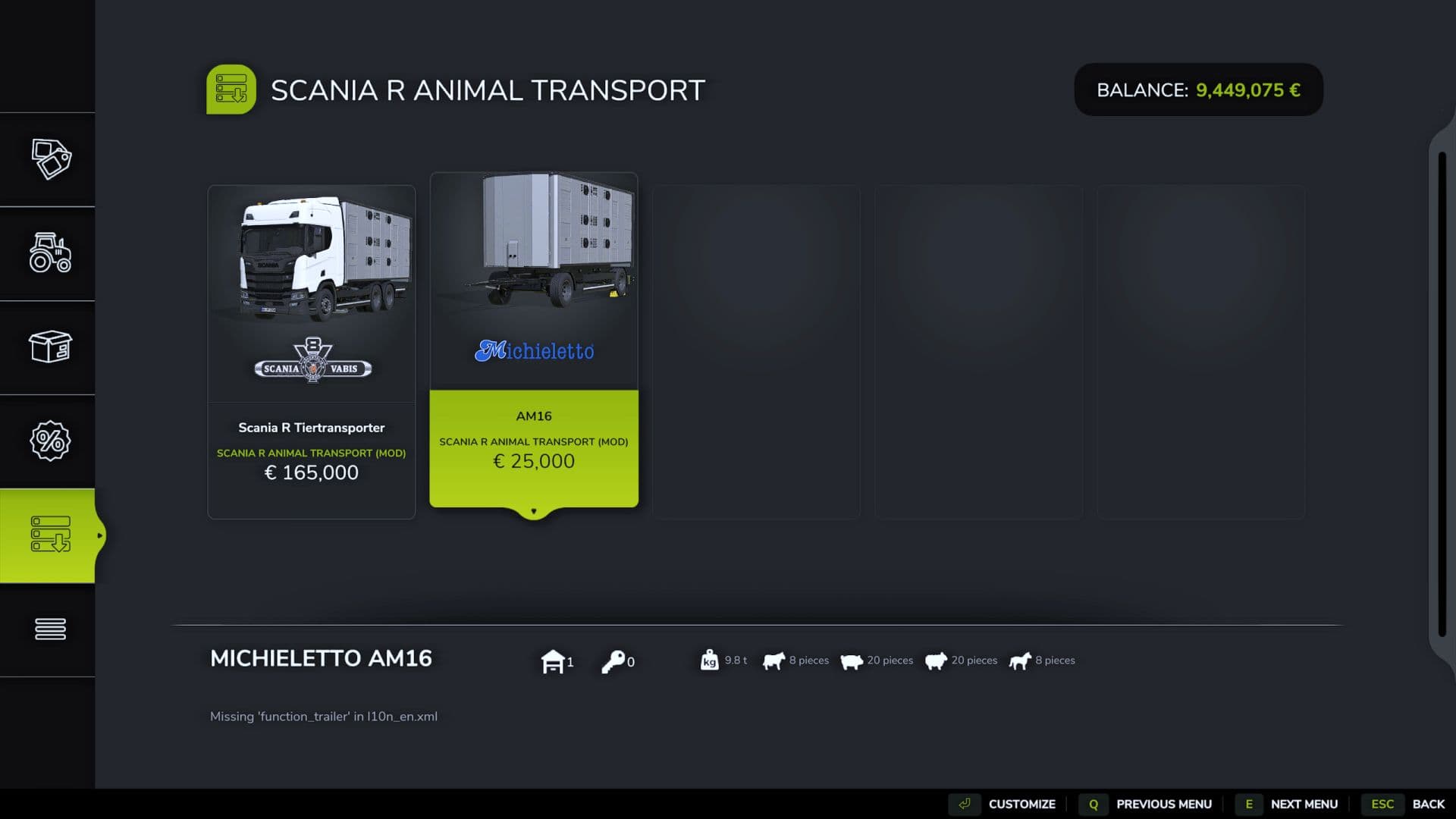 Scania R animal transport 2