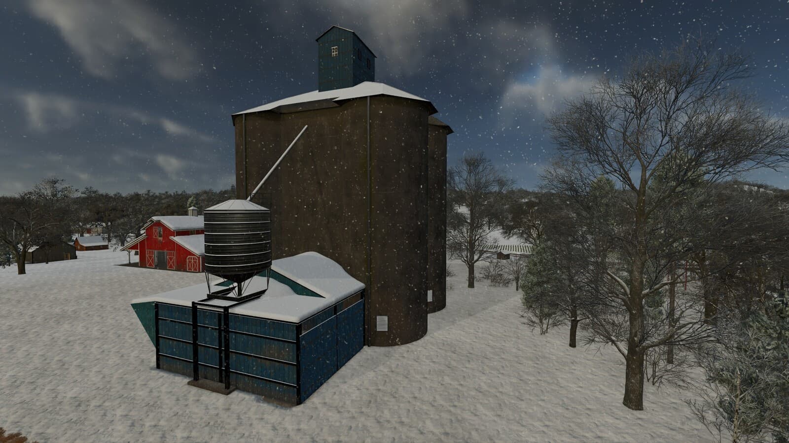 Large Concrete Grain Silo 3