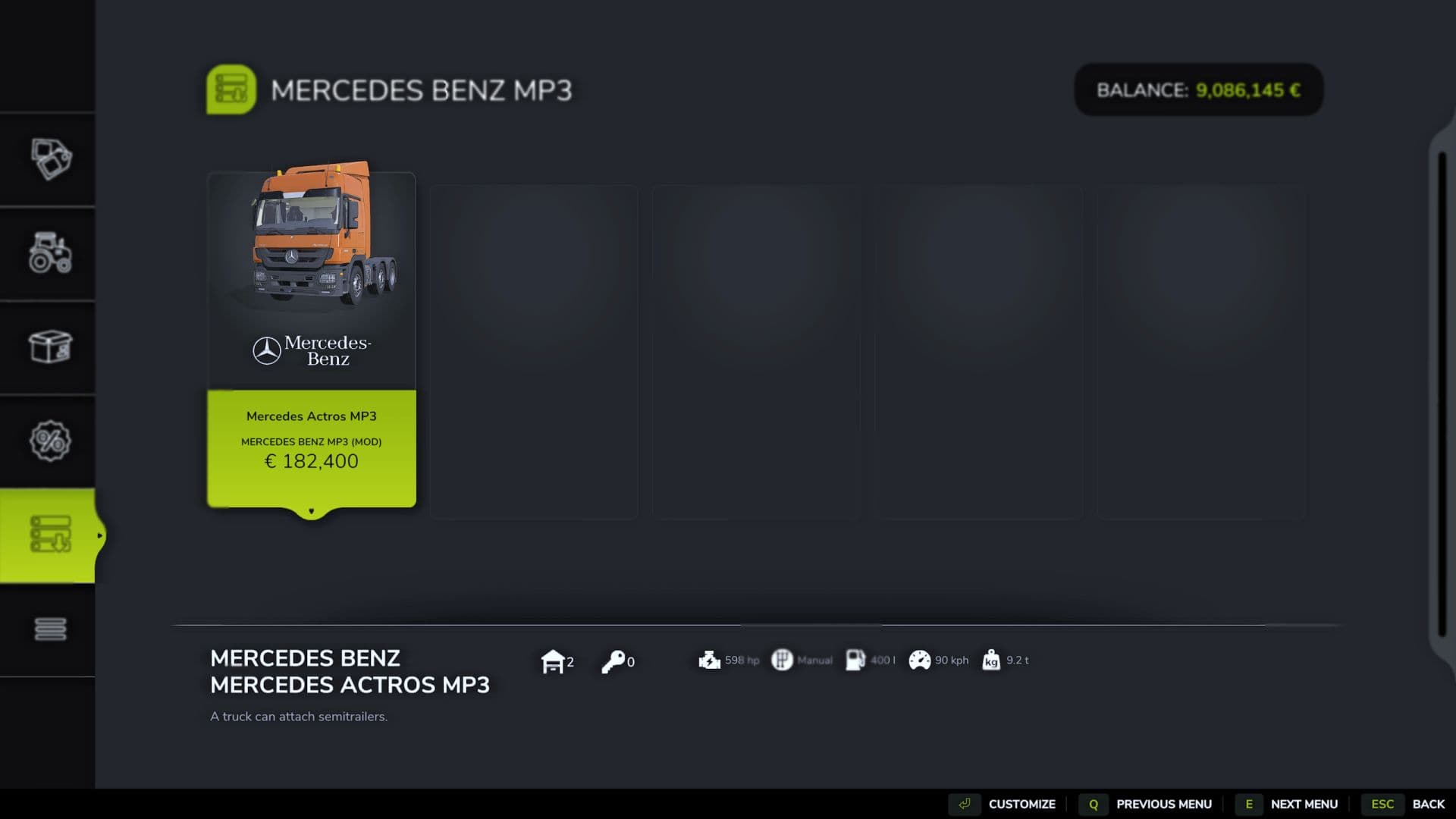 Mercedes Actros MP3 3