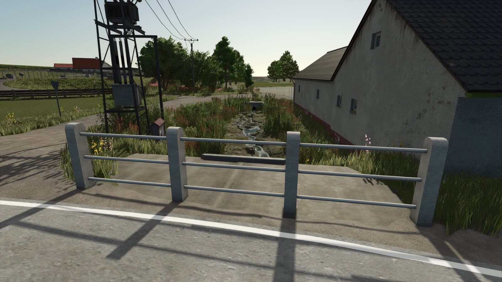 White Plaster Fence (Prefab*) 2