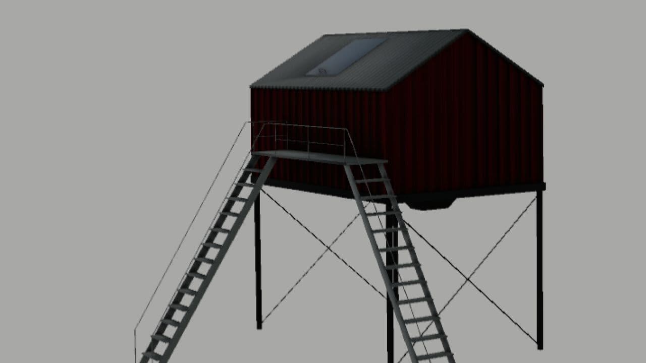 Animal stable + feed silo (Prefab) 2