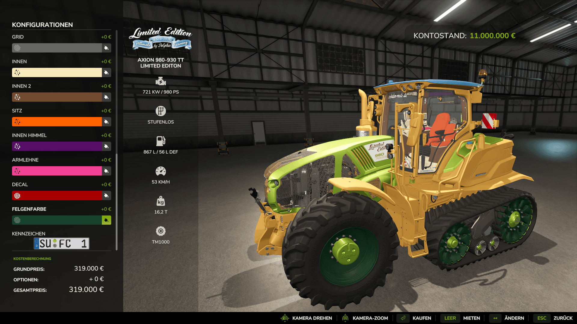 Claas Axion 980 TT Limited Edition