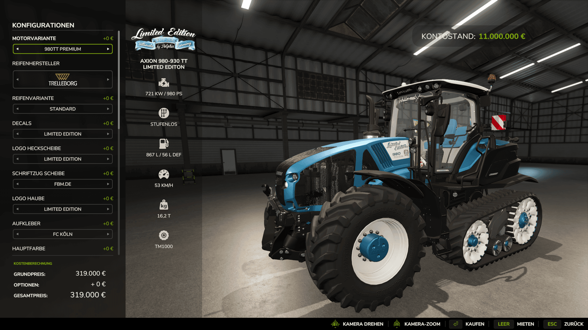 Claas Axion 980 TT Limited Edition 6