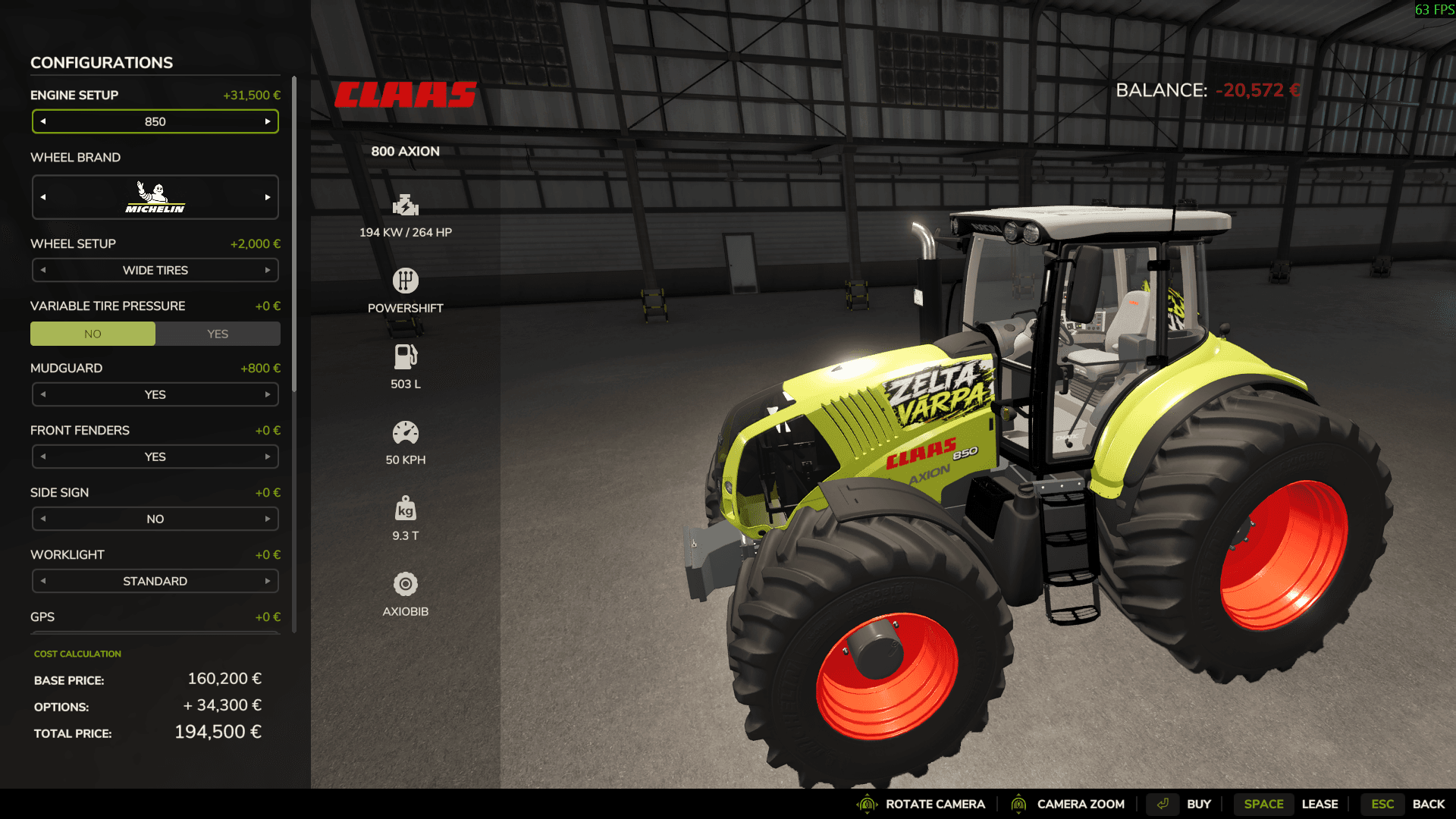 CLAAS Axion 800 G1 ZeltaVarpa V1.0 3