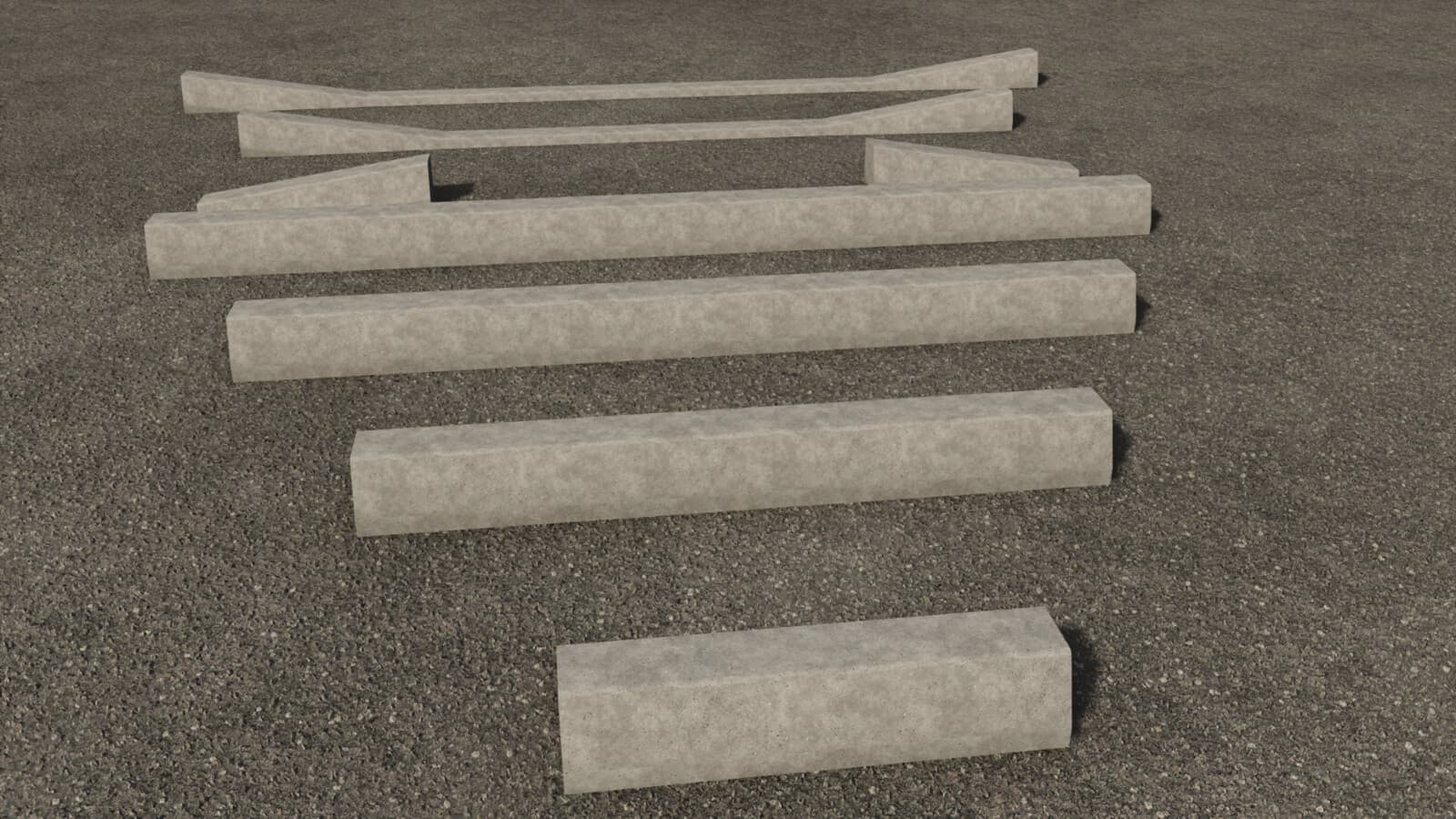 Concrete Curbs Pack 5