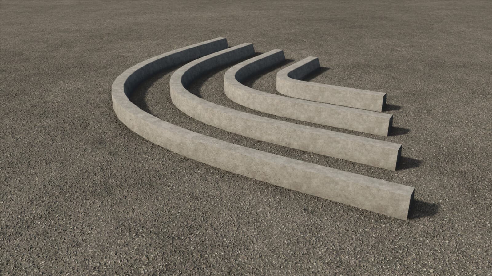 Concrete Curbs Pack 4