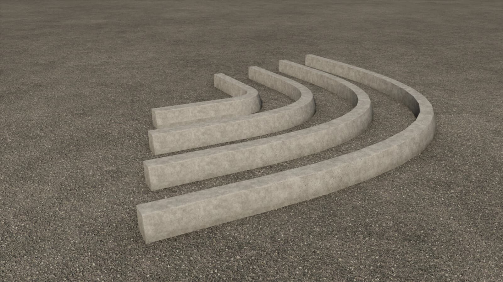 Concrete Curbs Pack 3