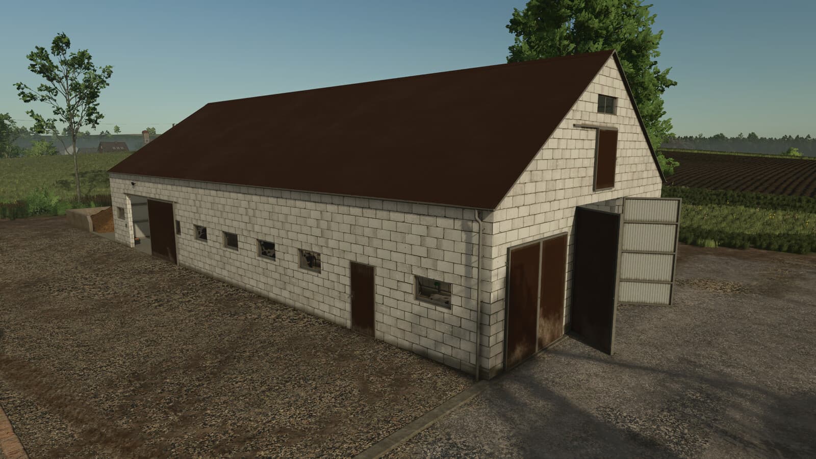 Cow Barn With Manure Plate 6