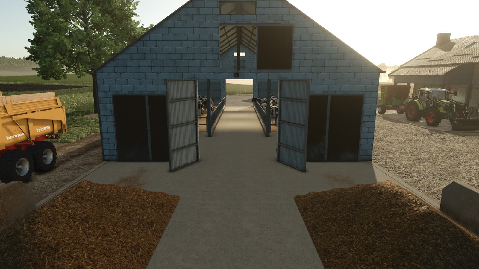 Cow Barn With Manure Plate 5