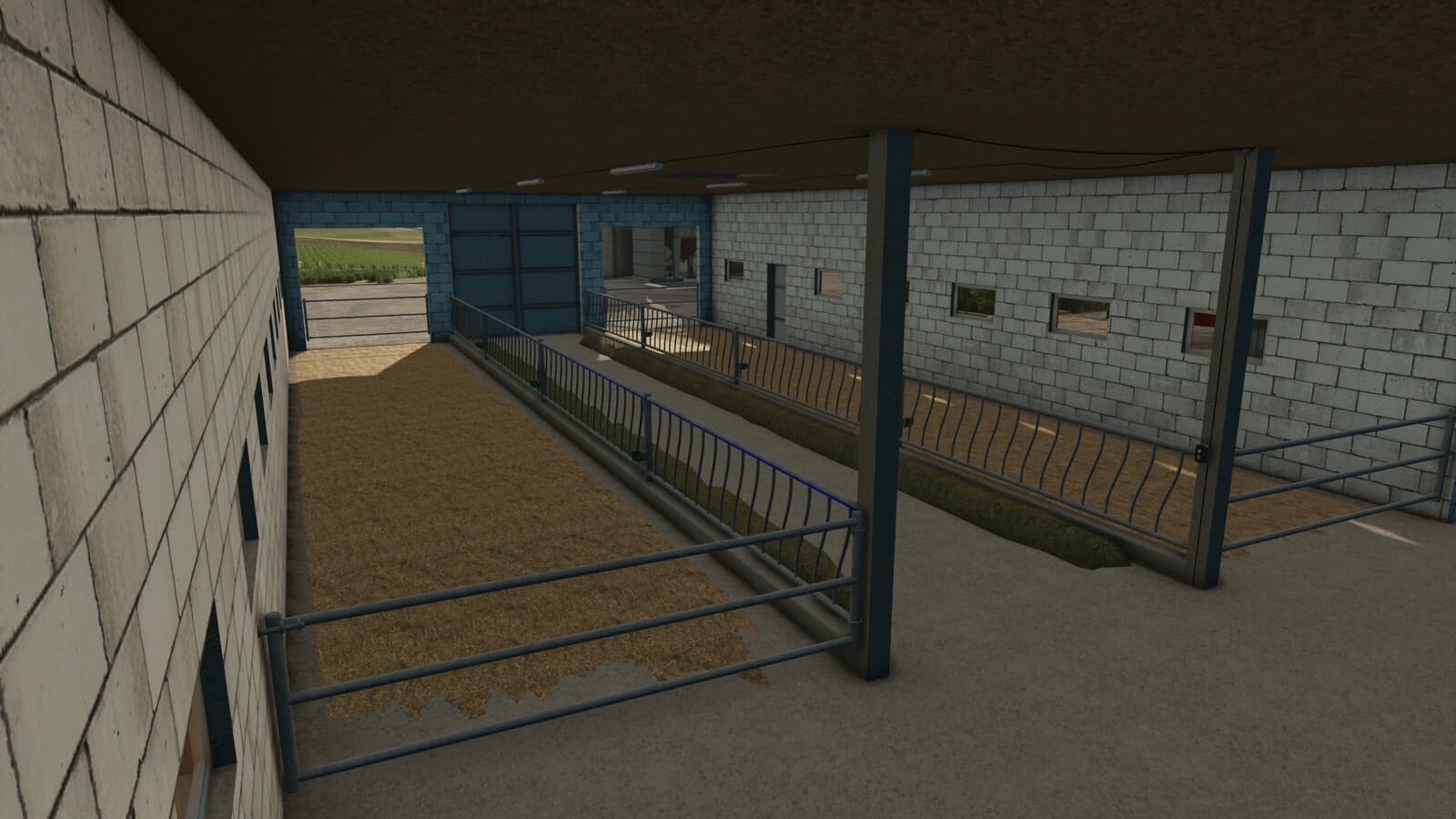 Cow Barn With Manure Plate 3