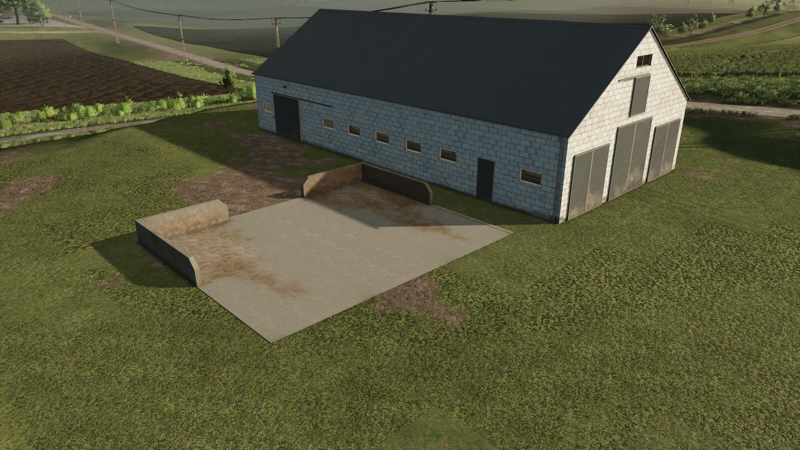 Cow Barn With Manure Plate 2