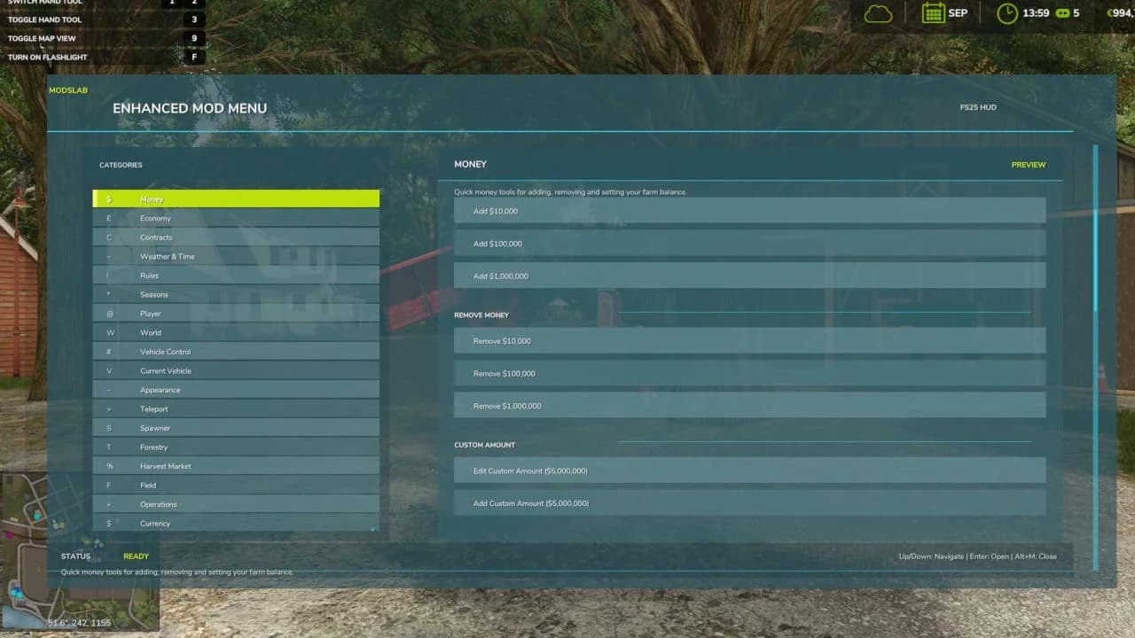 Enhanced Mod / Cheat Menu 5