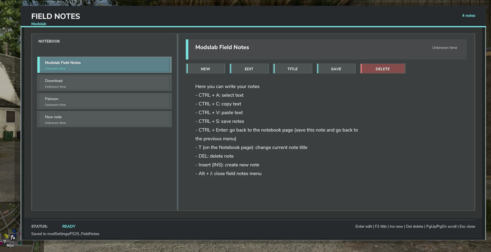 Field Notes 2