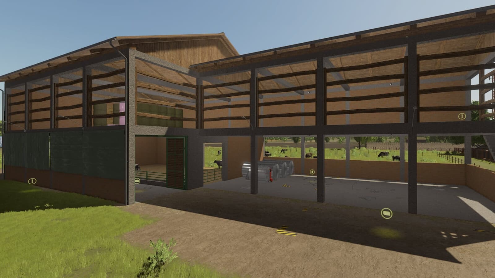XXL Cow Barn With Bale Storage 6