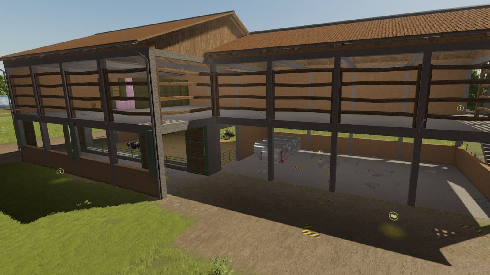 XXL Cow Barn With Bale Storage 2